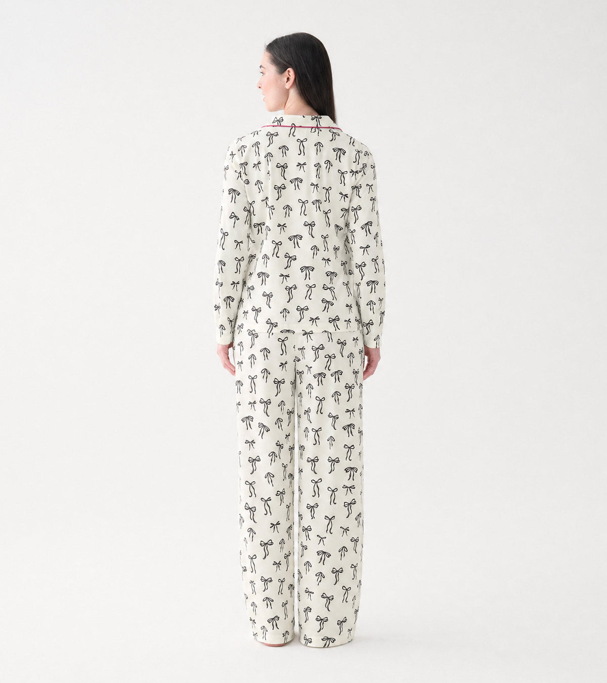 Ribbon Bows Cotton Pajama Set