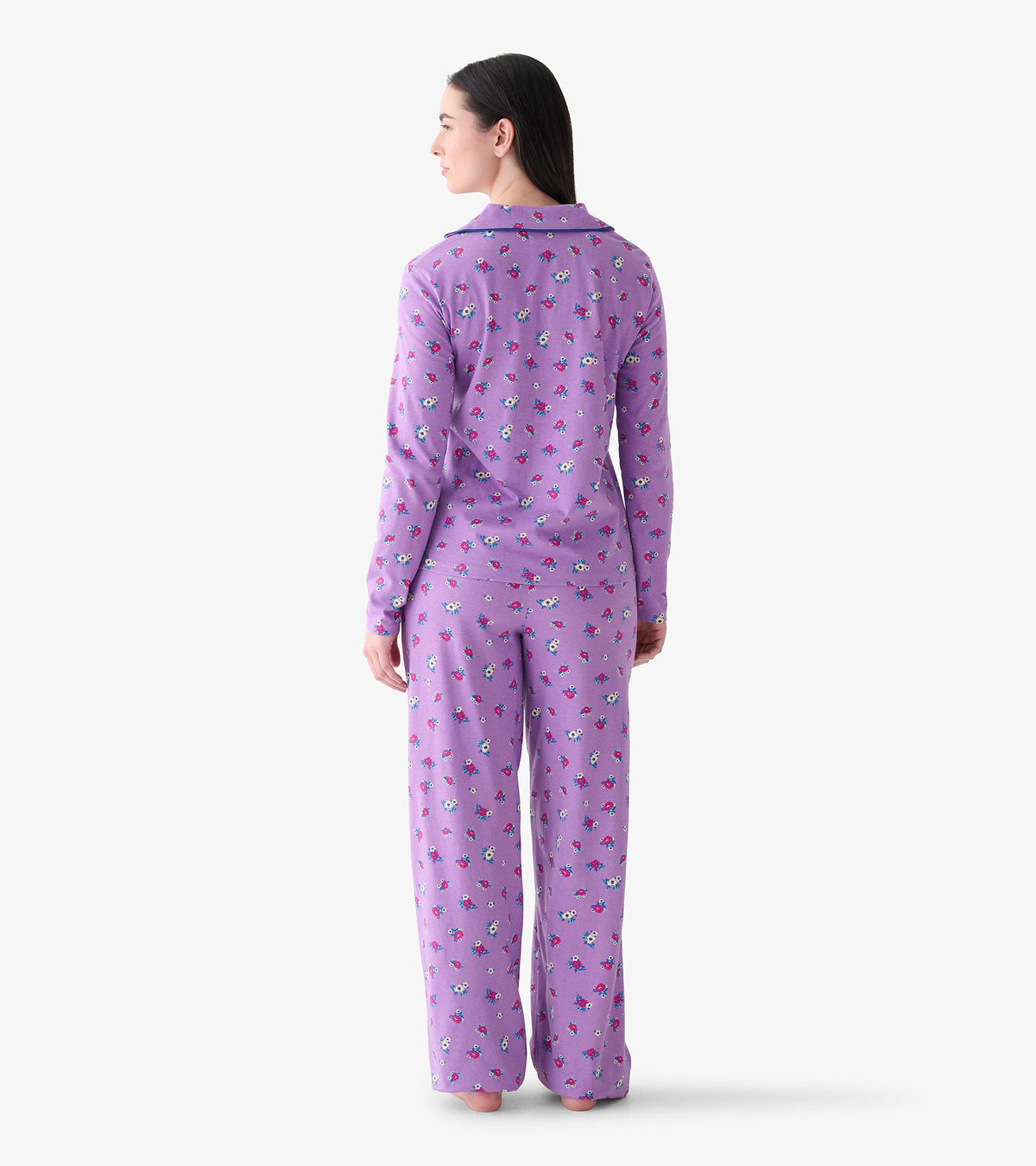 Lilac Bouquet Cotton Pajama Set