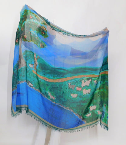 "Still waters, Green Pastures" Scarf