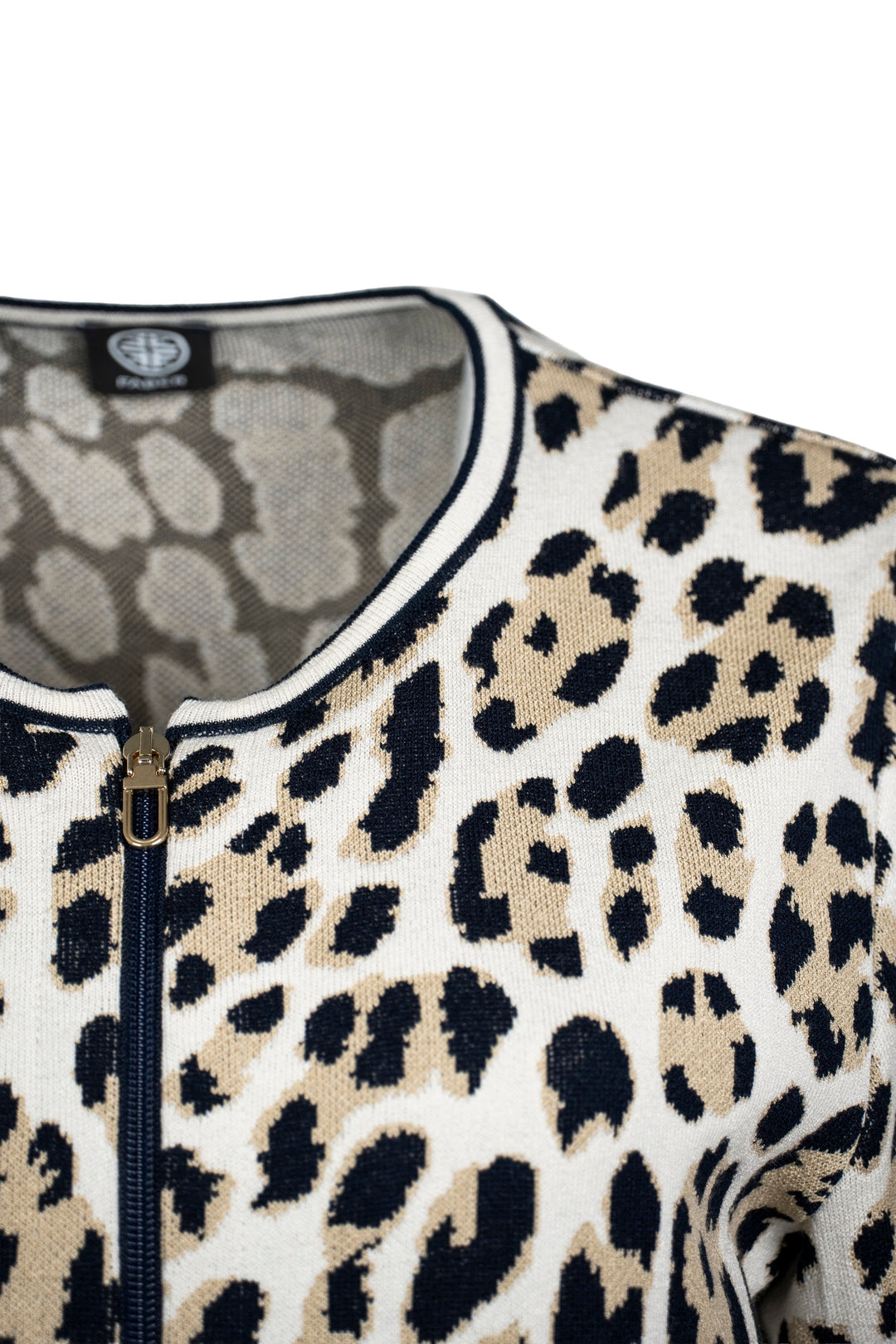 Cardigan in leopard jacquard design - Made in Germany