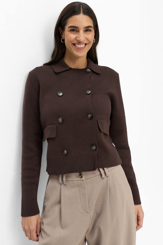 Structured double-breasted Anni cardigan