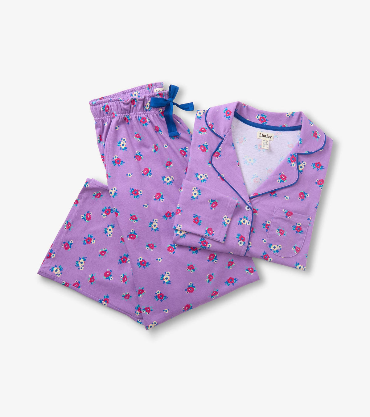 Lilac Bouquet Cotton Pajama Set