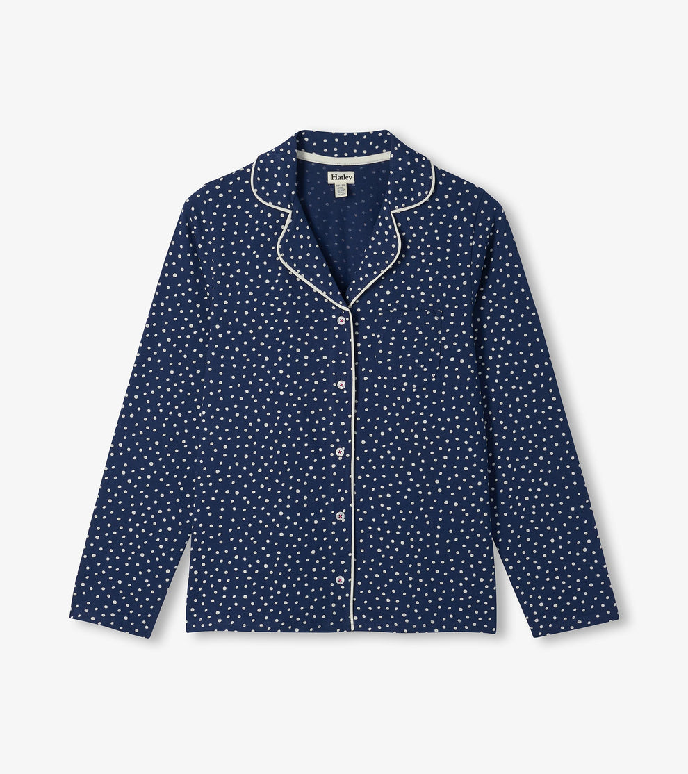 Women's Polka Dots Cotton Pajama Set