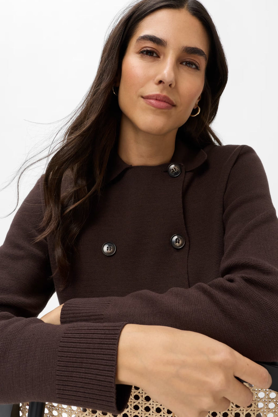 Structured double-breasted Anni cardigan