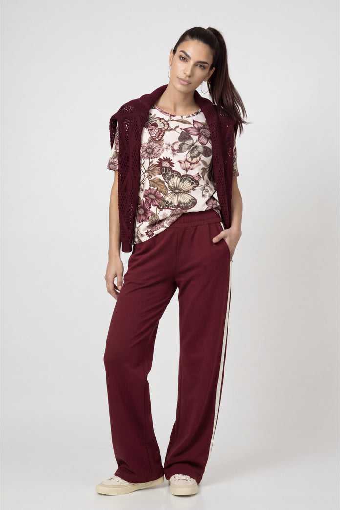 Elbow sleeve Top with Floral pattern