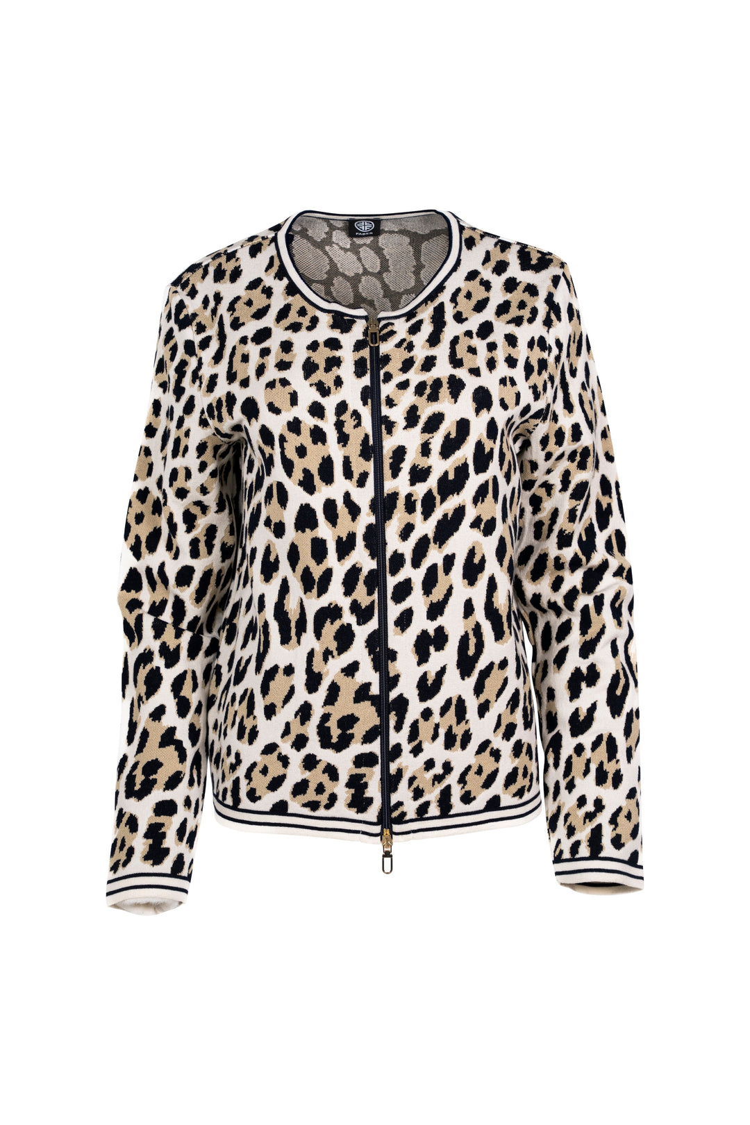 Cardigan in leopard jacquard design - Made in Germany