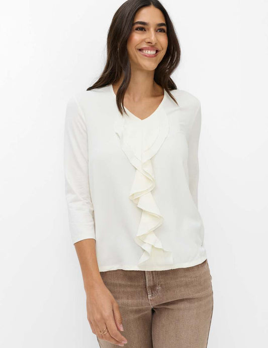 V-neck viscose blouse