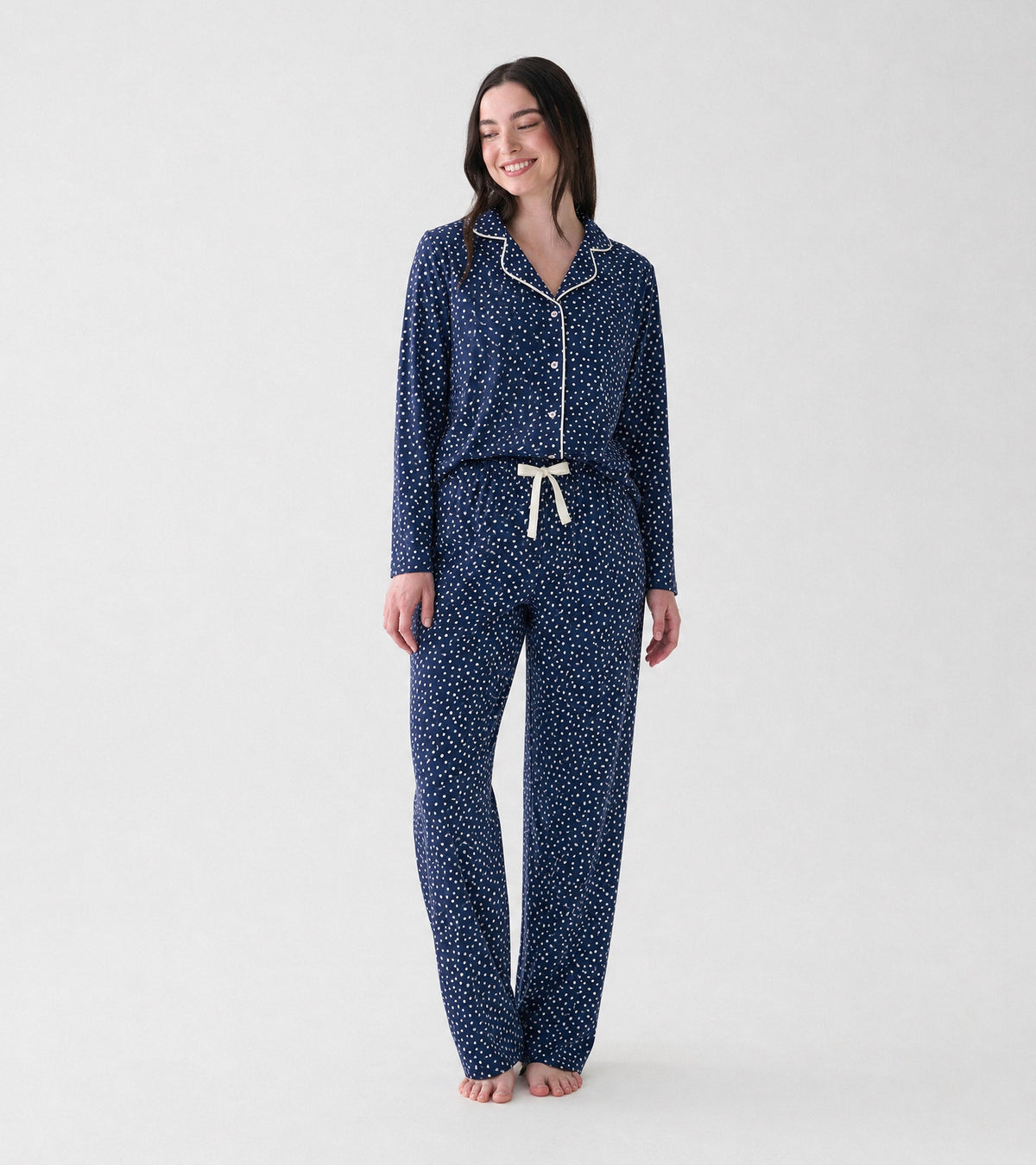 Women's Polka Dots Cotton Pajama Set