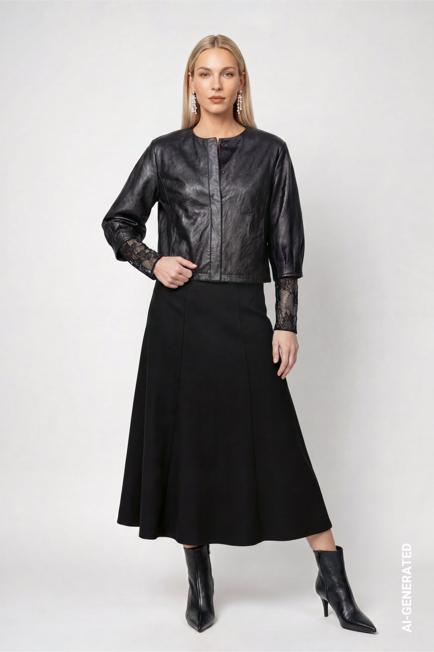 Long black Classic Skirt