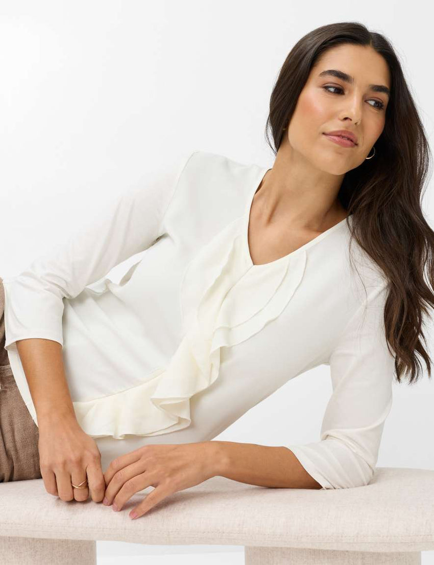 V-neck viscose blouse