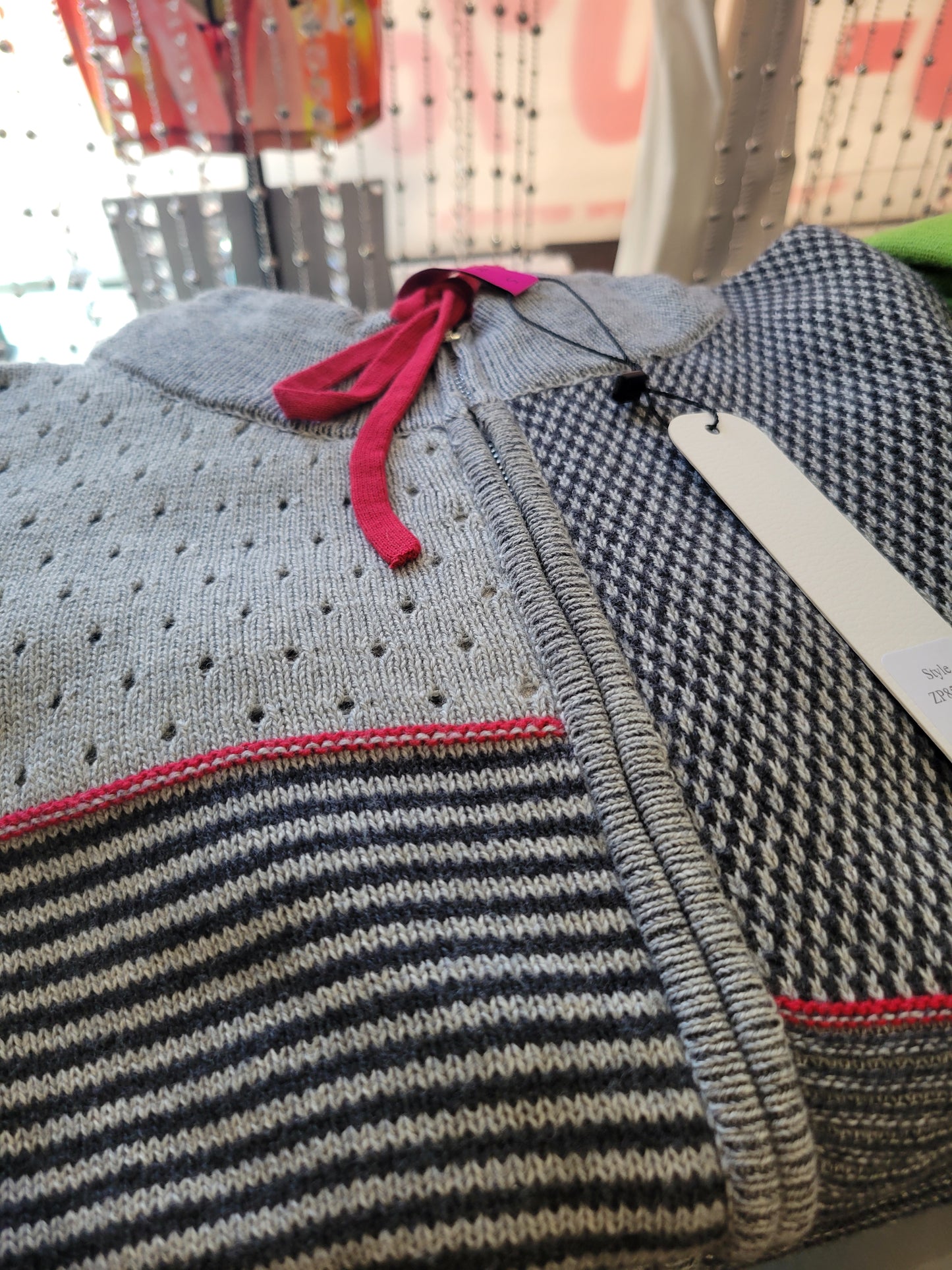 Zippered cardigan