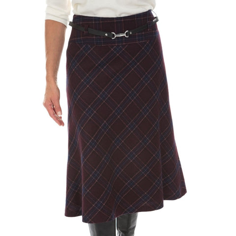 Burgundy check Garduer skirt