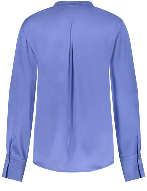 COBALT Blue Silk long sleeve blouse
