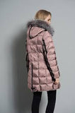 Blush (dusty rose) Down Coat with Detachable hood